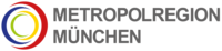 Abbildung Logo mit mehreren bunten Halbkreisen und grauer Beschriftung der Metropolregion München